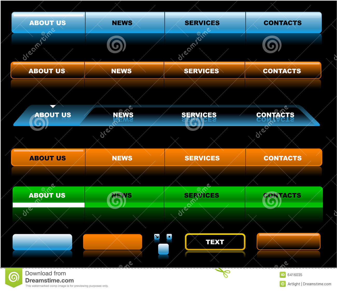 Glossy Navigation Bar Glossy Navigation Bar