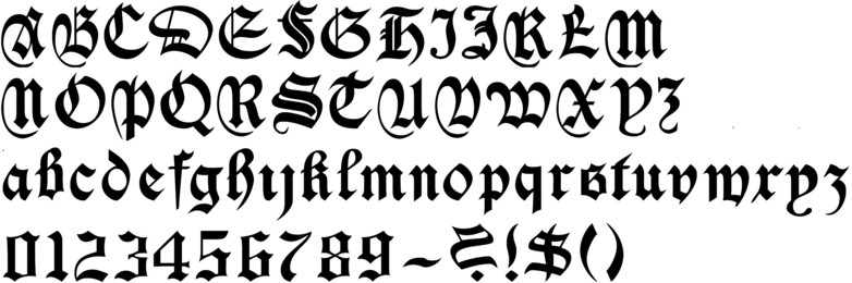 Gothic Old English Font Gothic Old English Font
