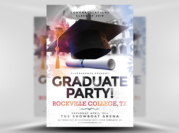 Graduation Party Flyer Template Free