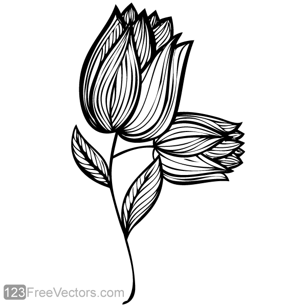 Hand Drawn Flower Designs