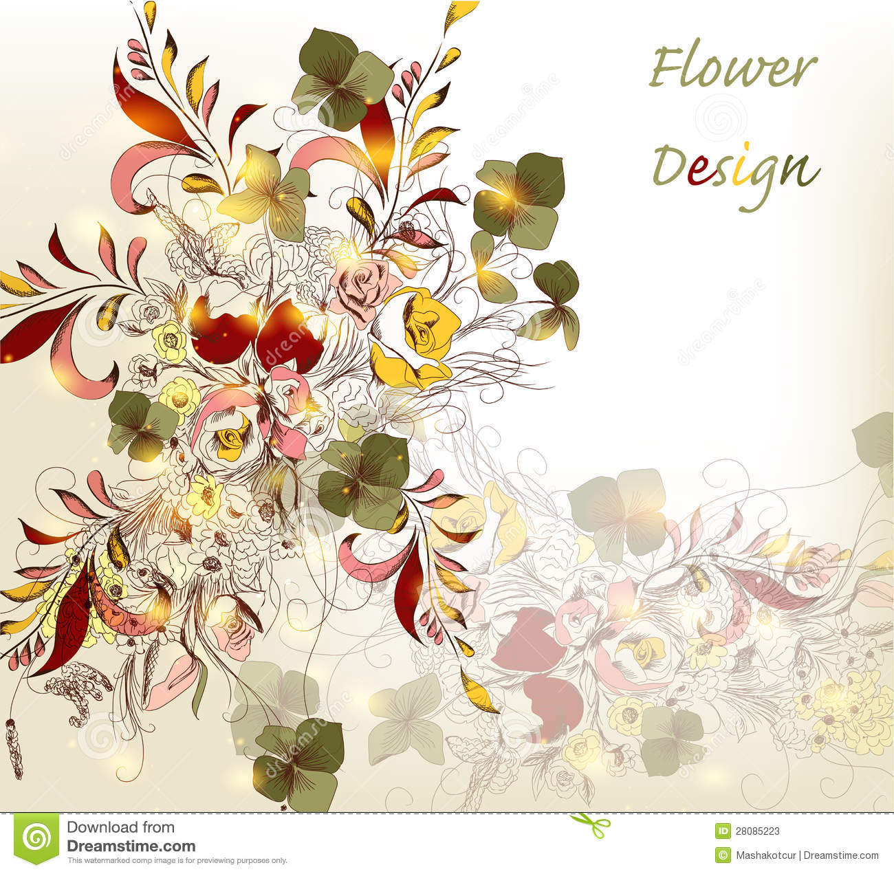 Hand Drawn Flower Designs
