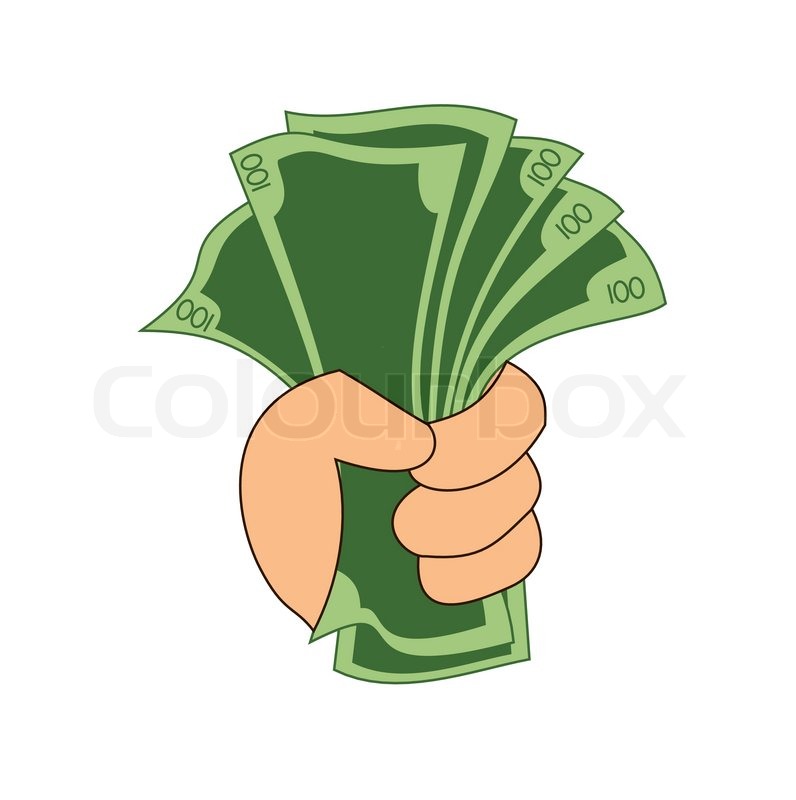 Hand Holding Money Clip Art