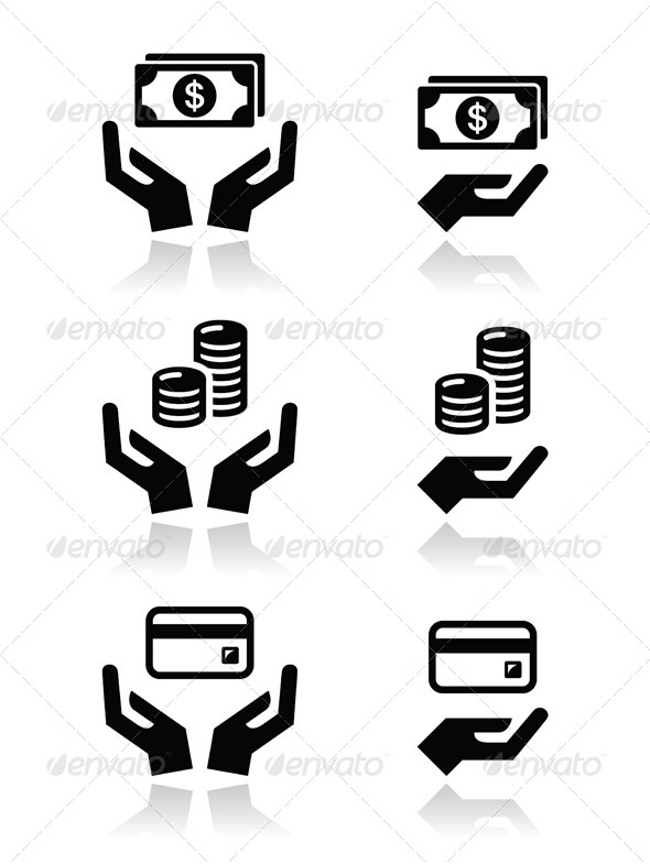 Hand Holding Money Icon