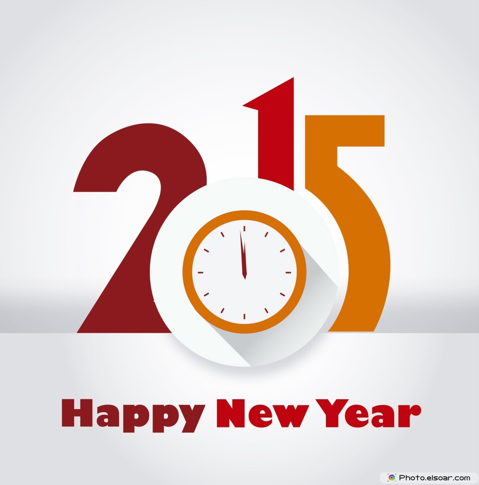 Happy New Year 2015 Clock