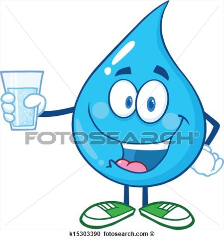 Holding Glass of Water Clip Art