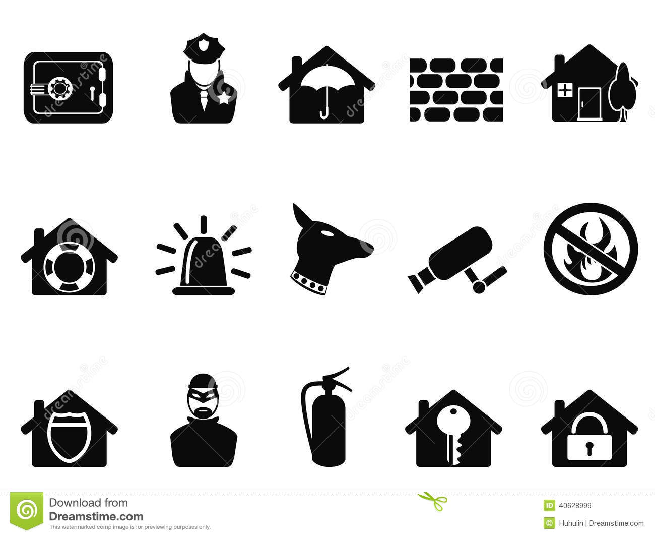 Home Security Icon Set