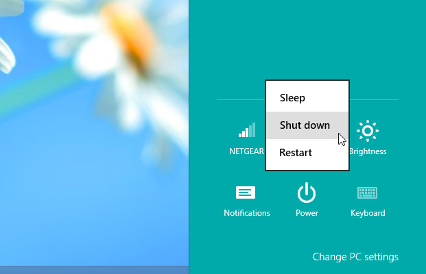 How to Shut Down Windows 8