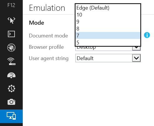 IE11 Compatibility Mode