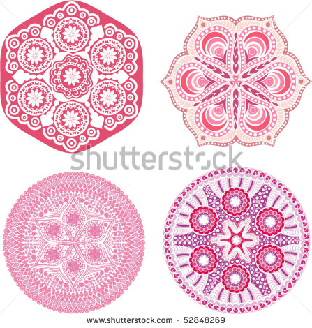 10 Indian Floral Ornament Vector Images