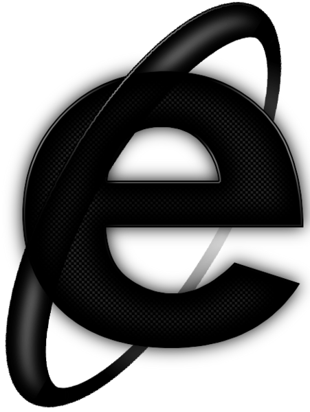 Internet Explorer Icon Black