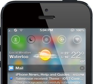 iOS 7 Notification Center Icon
