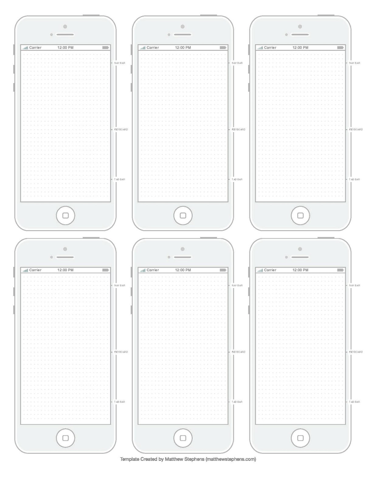 iPhone 5 Template Vector