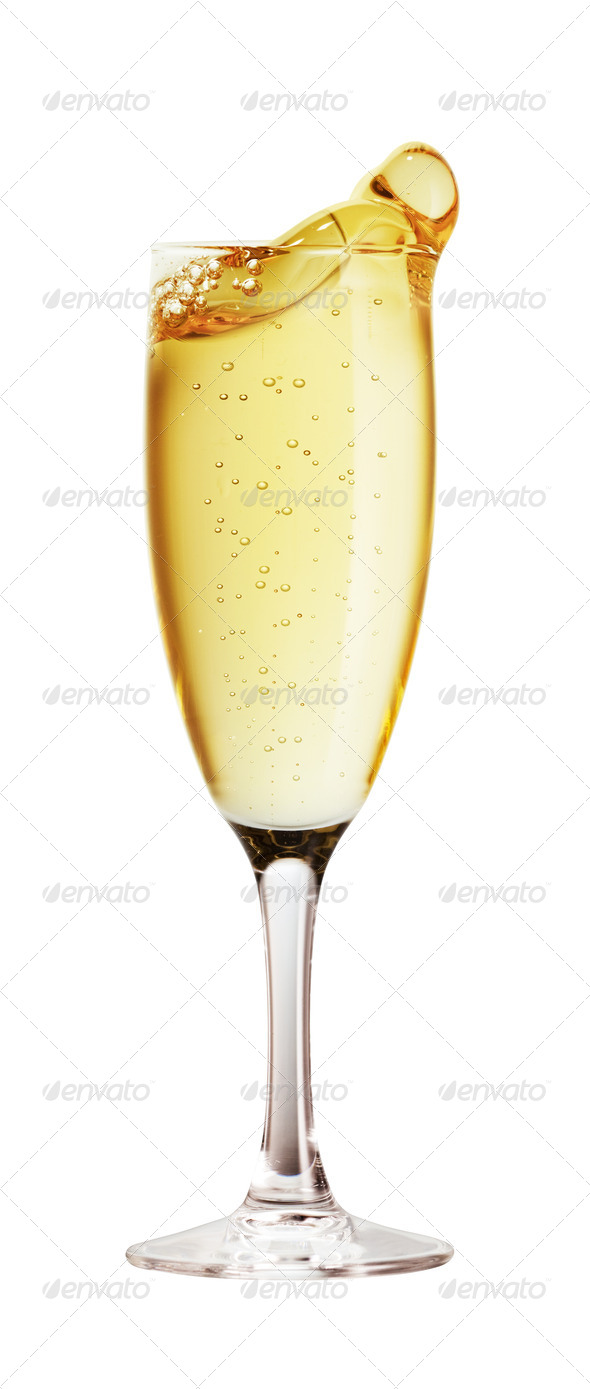 Isolated Champagne Glasses