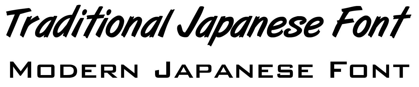 Japanese Calligraphy Style Font