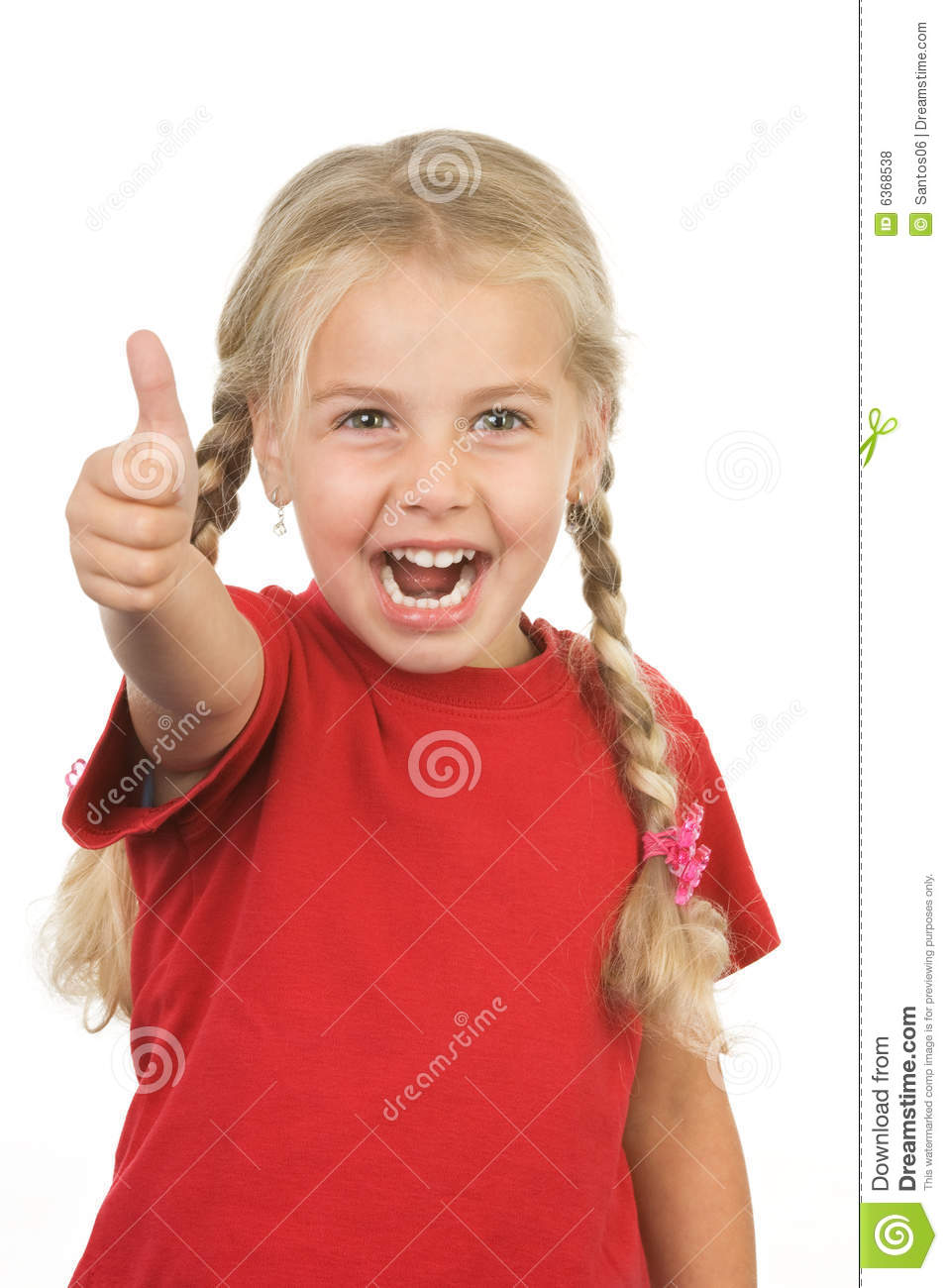 Little Kid Giving Thumbs Up