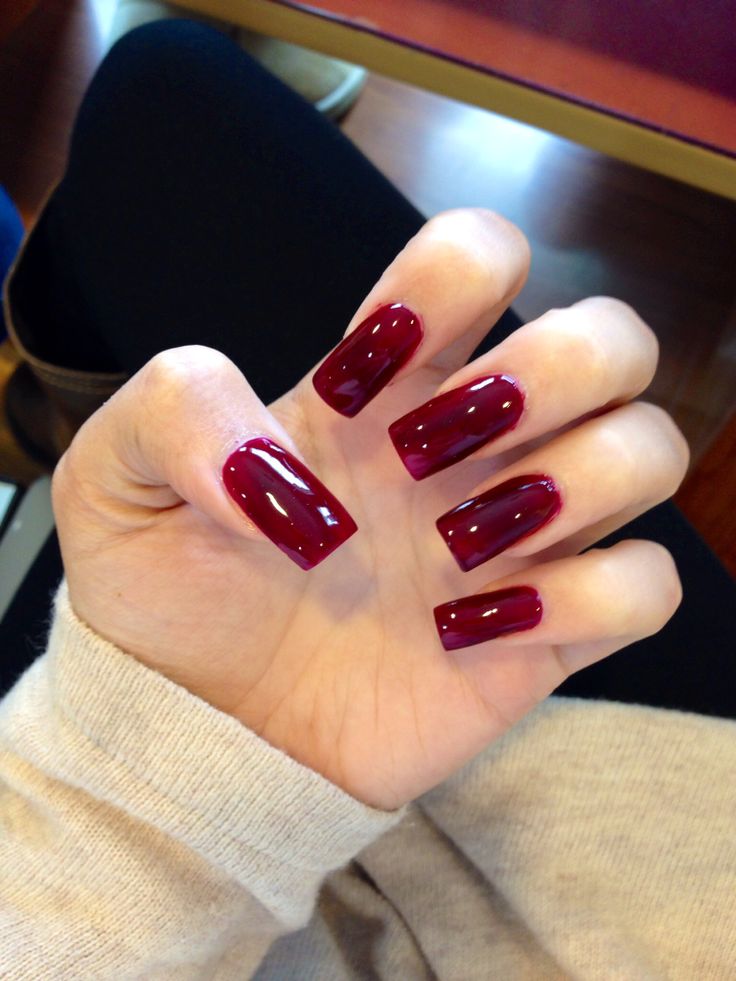 Long Square Acrylic Nails