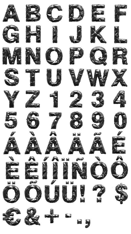 Melting Letters Font Alphabet