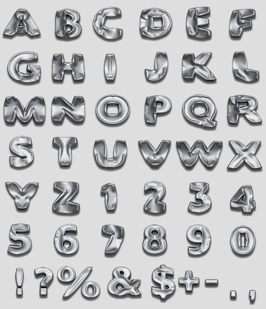 Melting Letters Font Alphabet