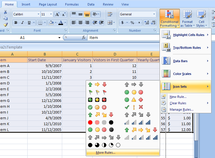 Microsoft Office Excel 2007 Icon