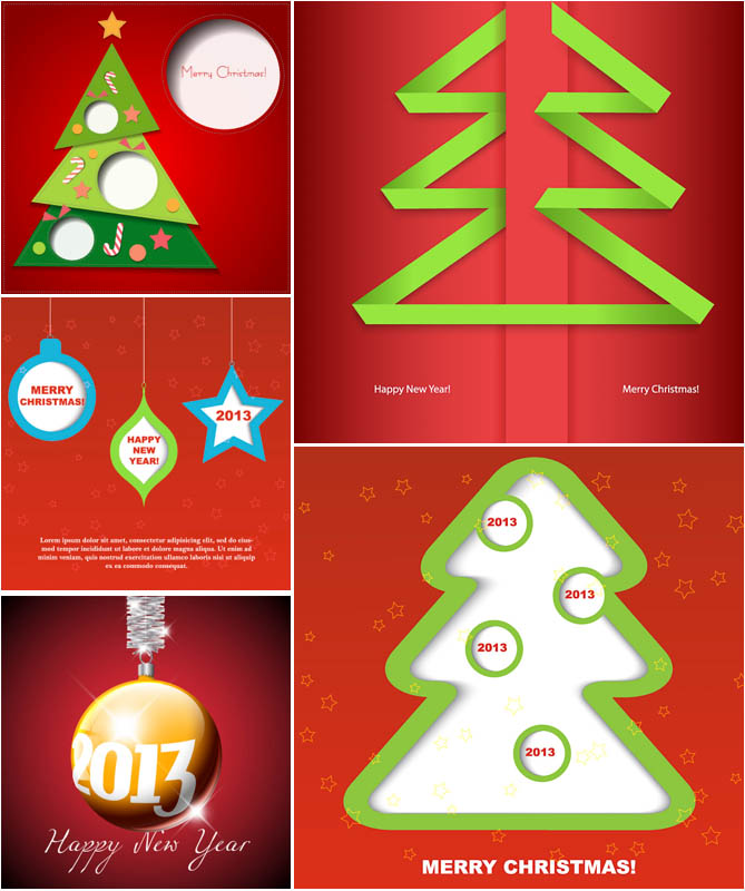 Modern Christmas Tree Vector Art