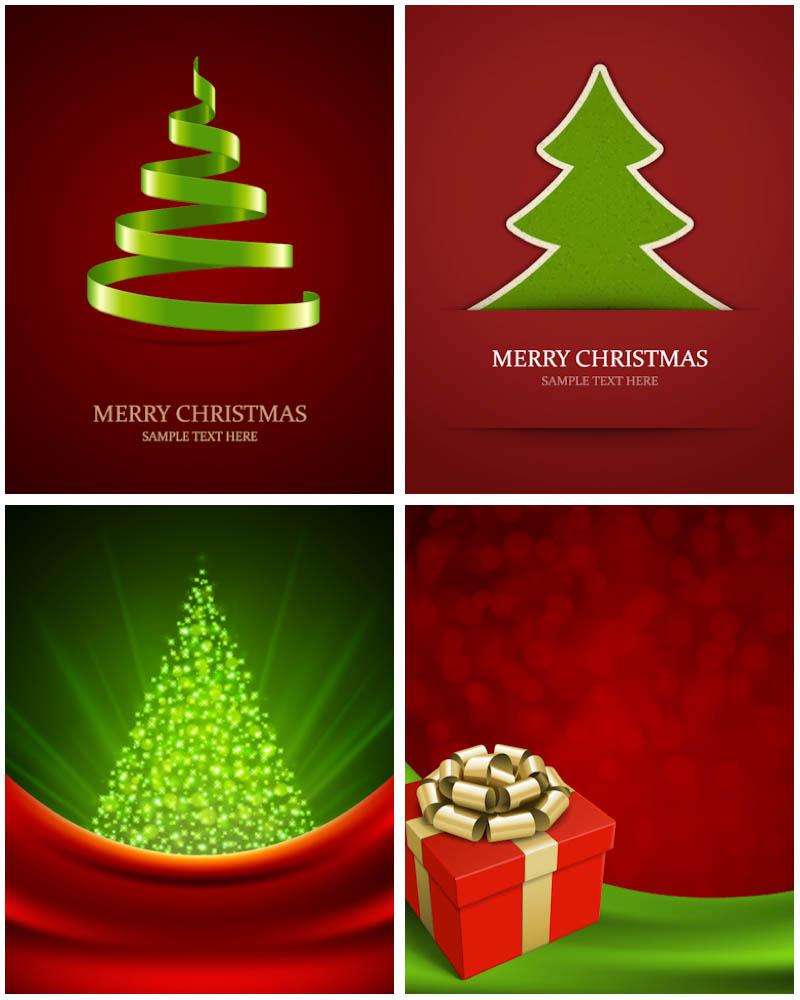 12 Vector Modern Christmas Images