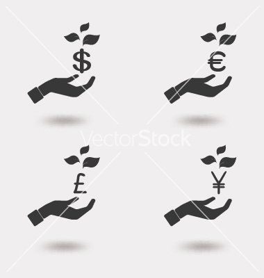 Money Vector Icon Hands