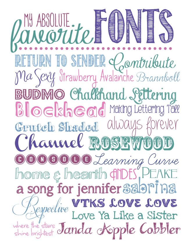 10 My Favorite Chalkboard Fonts Images