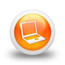 Orange Computer Icon