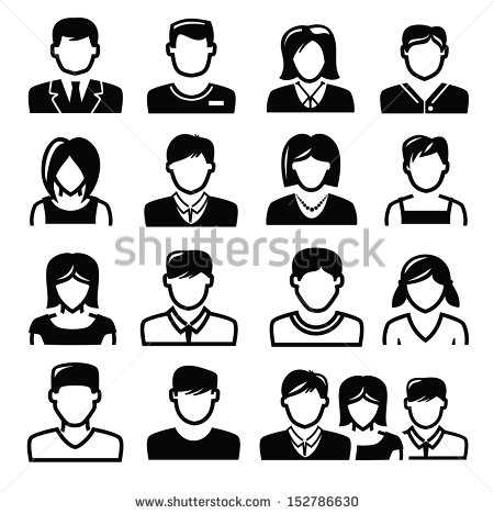 People Icon Black White