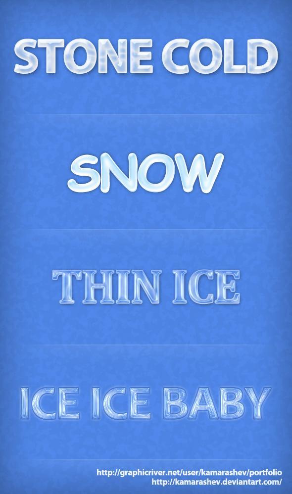 Photoshop Ice Font