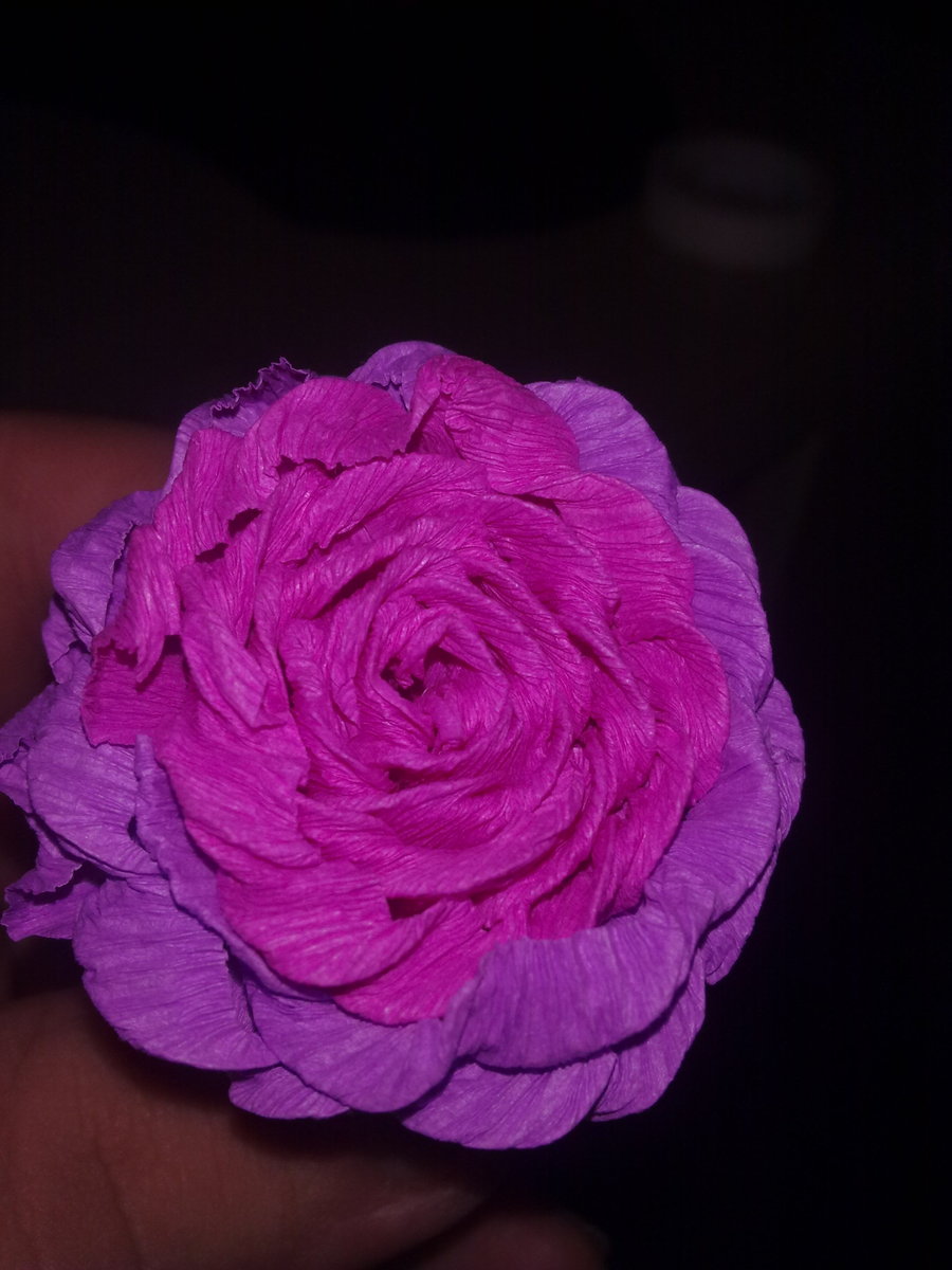 Pink and Purple Paper Flowers