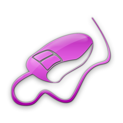 Pink Computer Mouse Icon