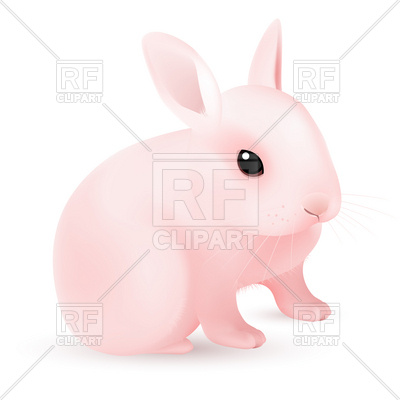 Pink Easter Bunny Clip Art