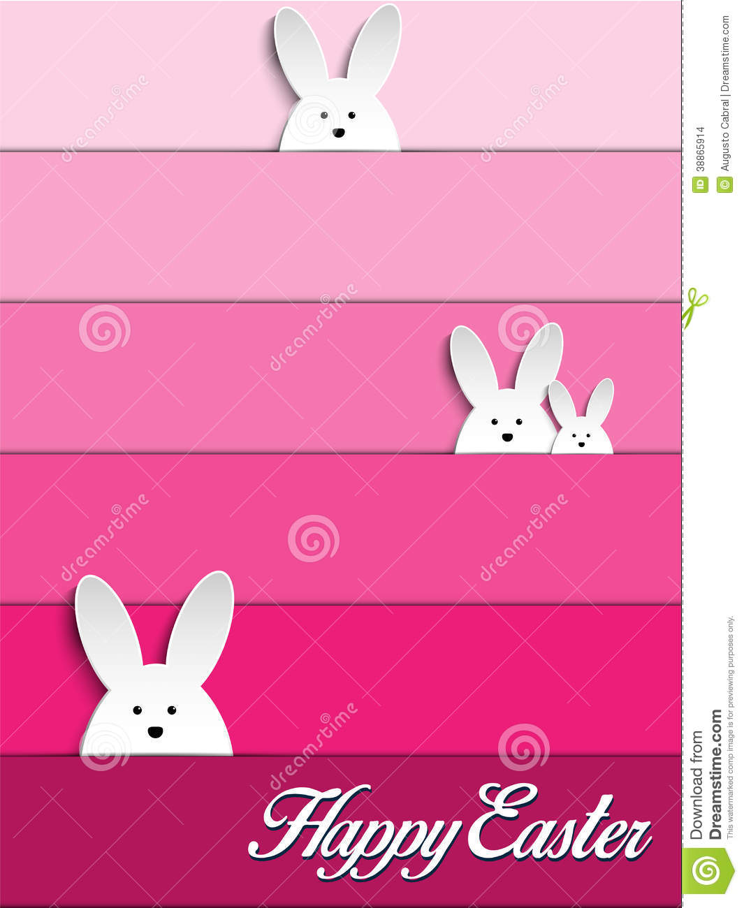 Pink Happy Easter Bunny