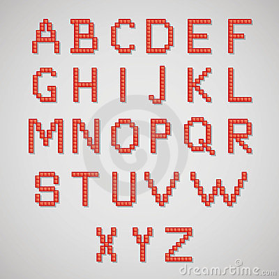 Pixel Art Letters Alphabet