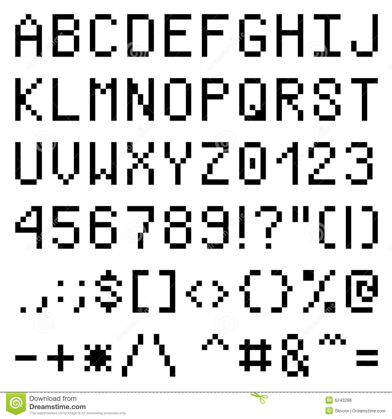 Pixel Letter Font