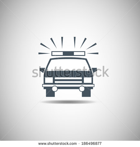 Police Car Icon Vector