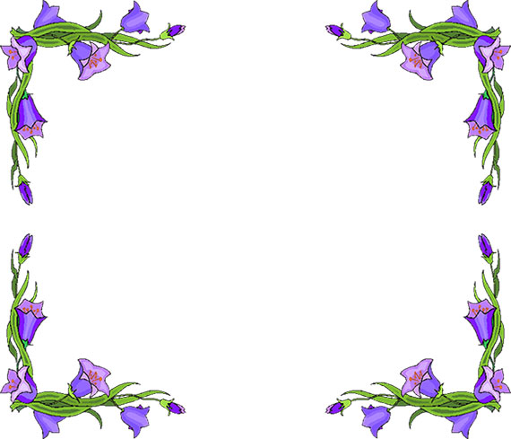 Purple Flower Border Clip Art Free