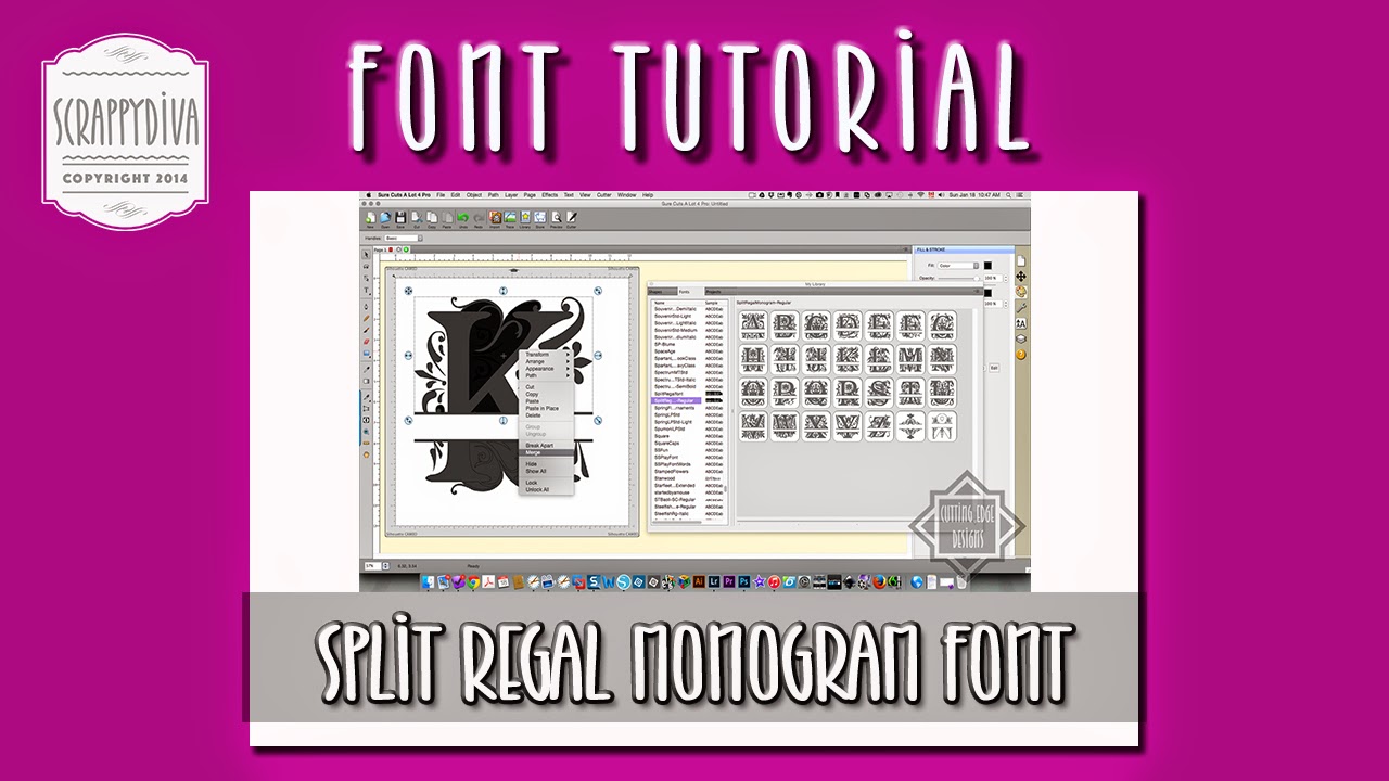Regal Split Letter Monogram Fonts