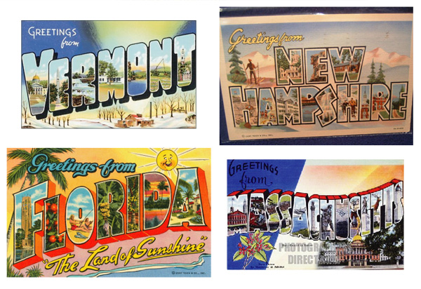 Retro Vacation Postcard Font Retro Vacation Postcard Font