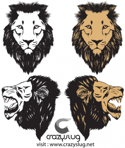 Roaring Lion Head Vector Free