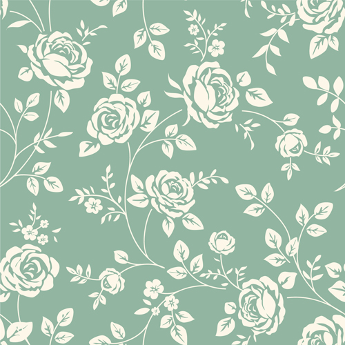 Roses Seamless Pattern Vector