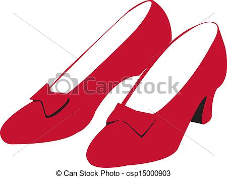 Ruby Red Slipper Clip Art Vector