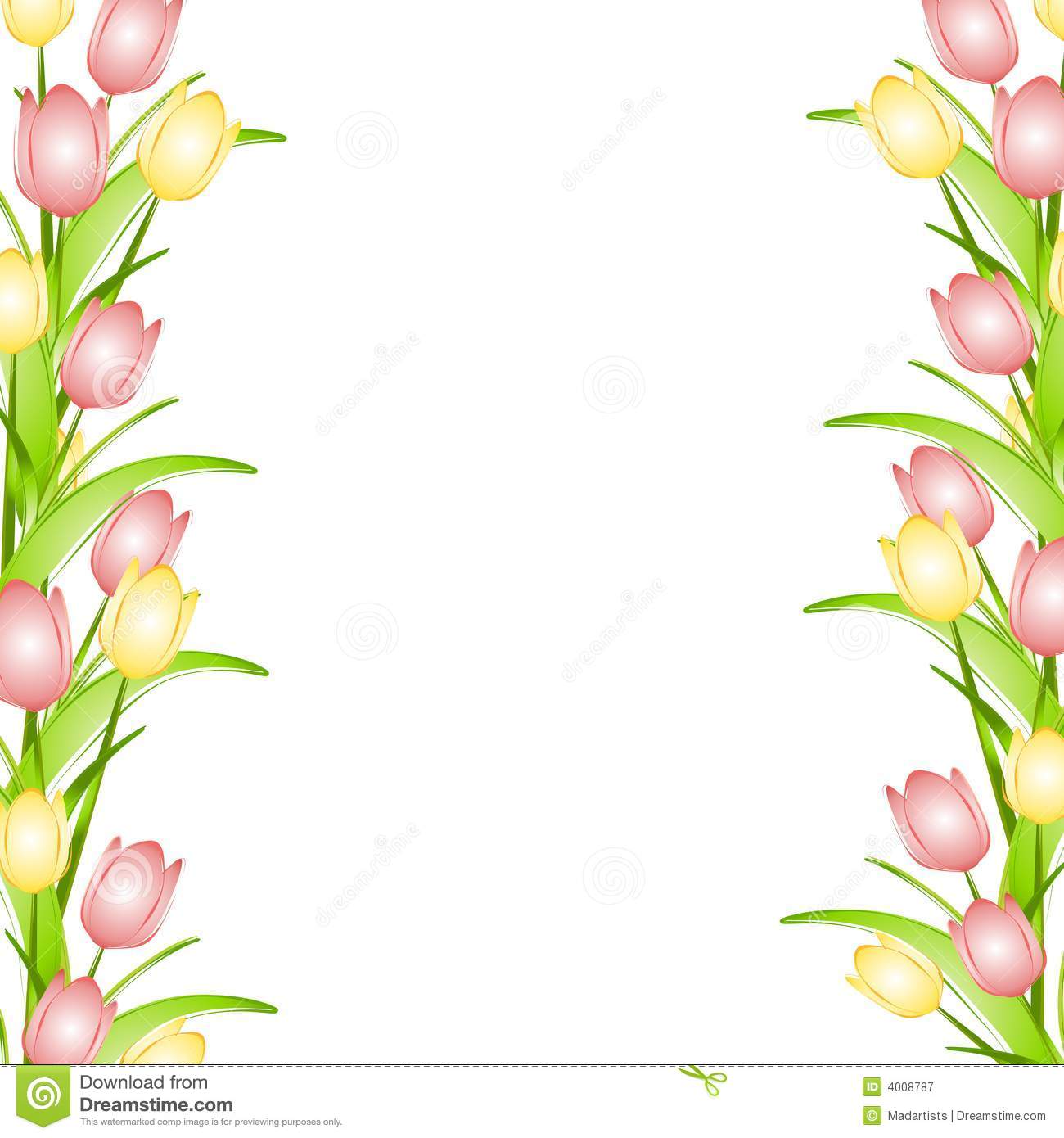 Spring Flowers Page Borders