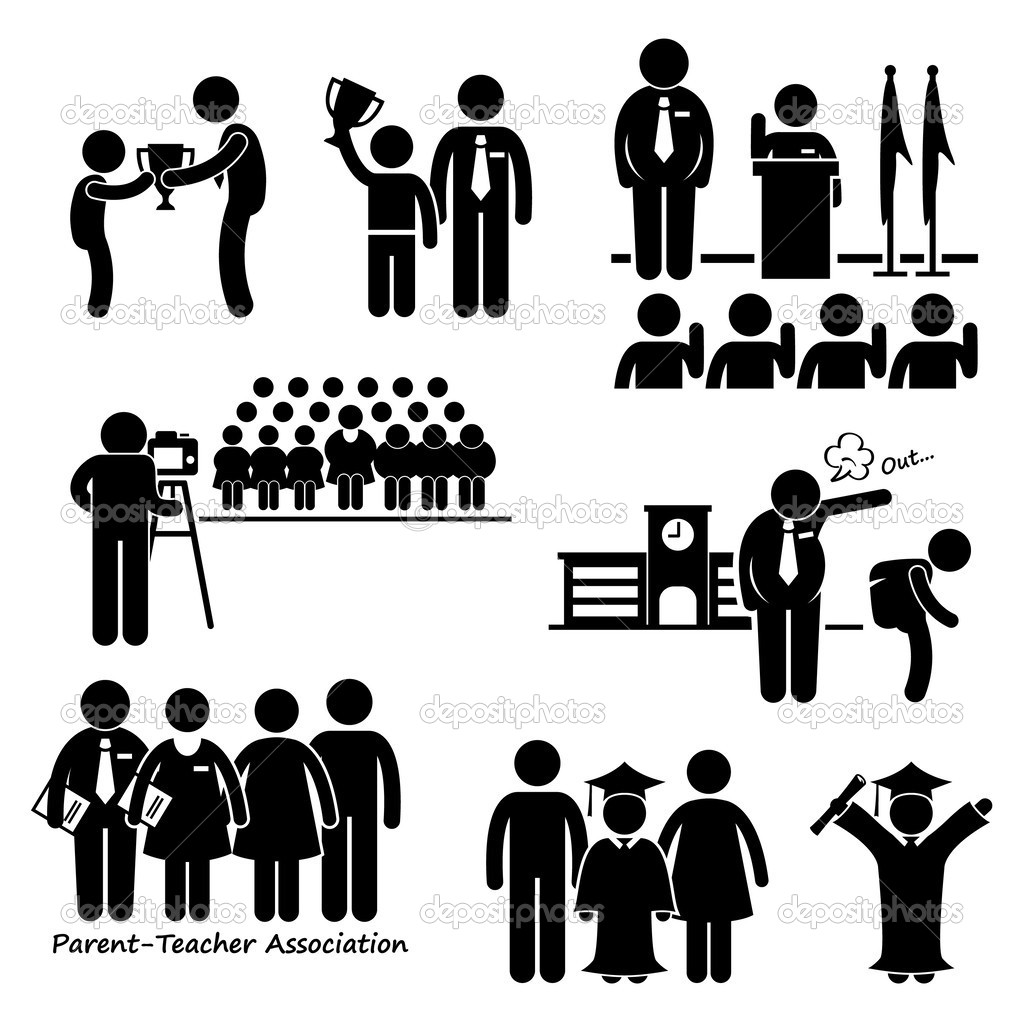 Student and Parent Stick Figures