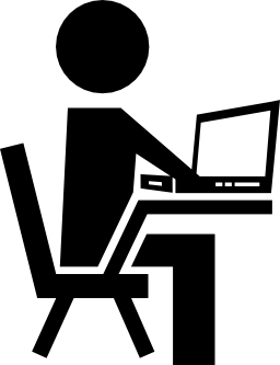 Student with Computer Icon