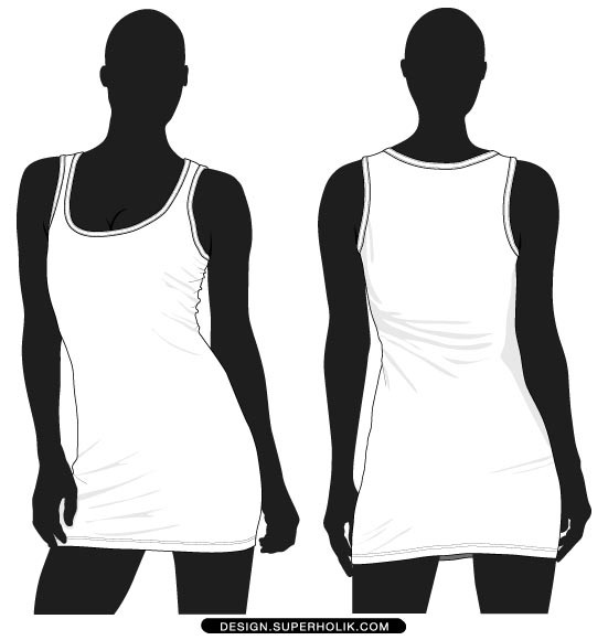 Tank Top Template Vector