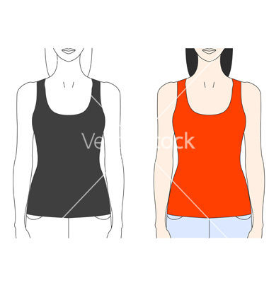 Tank Top Template Vector