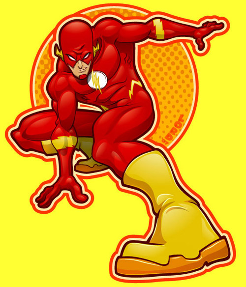 The Flash Comic Book Vector