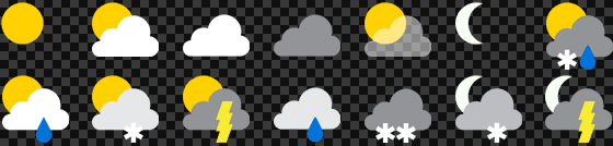 Transparent Weather Symbols